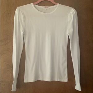 Goldie Long sleeve (L/S) Pointelle Puff Shoulder Top - size Small - New in Bag